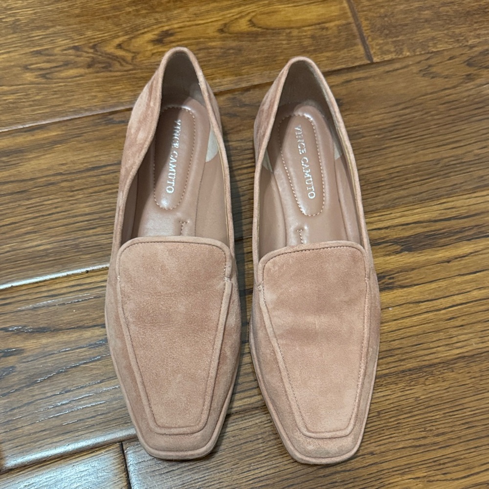 Vince Camuto Women's Suede Loafers in Tan/Blush